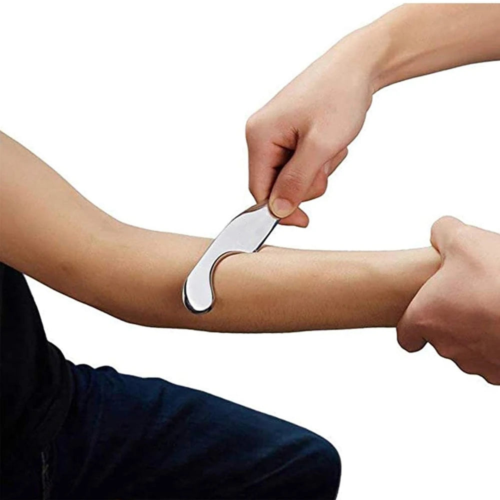Premium Stainless Steel Gua Sha Scraping Massage Tool - IASTM for Muscle Pain Relief, Soft Tissue Mobilization, and Myofascia