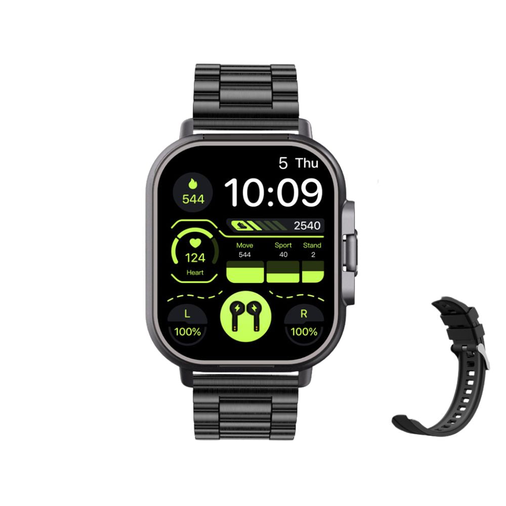 Premium 2024 Smartwatch with Earphones – Bluetooth Call, GPS Tracker, Heart Rate Monitor, Music Playback, Fitness Tracker, 