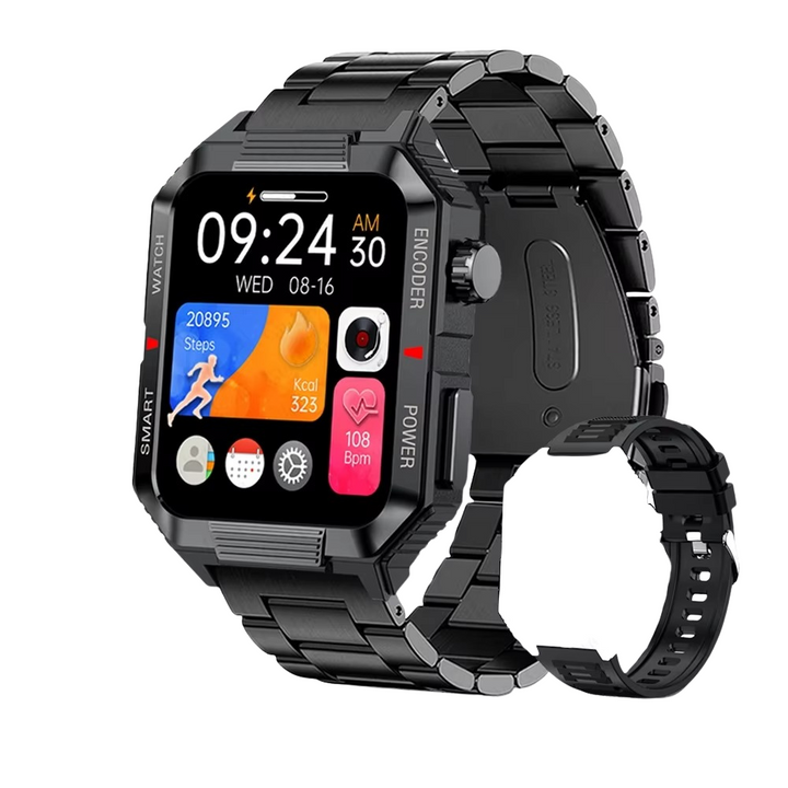 Luxury NFC GPS Smartwatch – 1.99" AMOLED Screen with Bluetooth Calling, 120+ Sports Modes, Weather Data, and Waterproof 