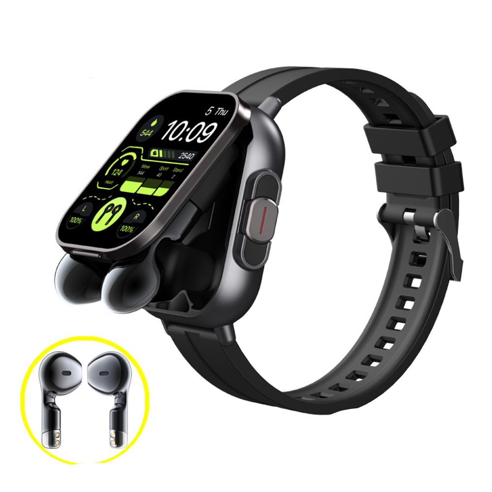High Quality GPS Smartwatch with 2-in-1 TWS Earbuds – Bluetooth Call, Heart Rate, Blood Pressure & Health Monitoring, 