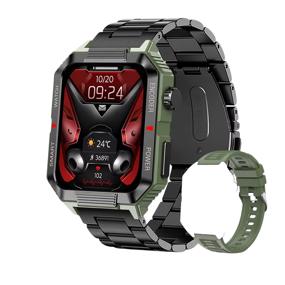 Luxury NFC GPS Smartwatch – 1.99" AMOLED Screen with Bluetooth Calling, 120+ Sports Modes, Weather Data, and Waterproof 
