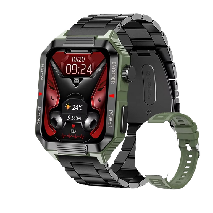 Luxury NFC GPS Smartwatch – 1.99" AMOLED Screen with Bluetooth Calling, 120+ Sports Modes, Weather Data, and Waterproof 