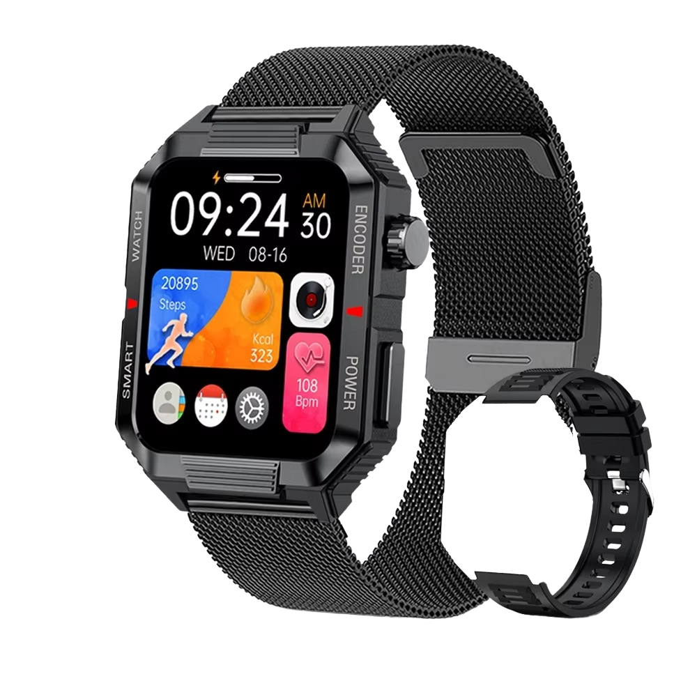 Luxury NFC GPS Smartwatch – 1.99" AMOLED Screen with Bluetooth Calling, 120+ Sports Modes, Weather Data, and Waterproof 