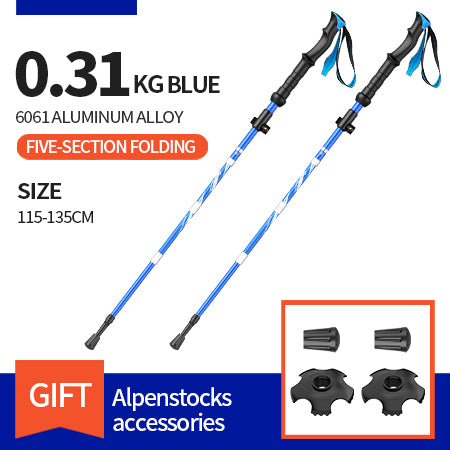Premium Ultralight Trekking Poles – Adjustable Folding Hiking Walking Sticks, Telescopic Aluminum Poles with EVA Non-Slip 