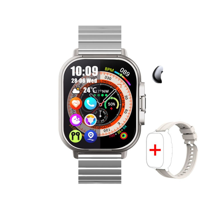 Premium 2024 Smartwatch with Earphones – Bluetooth Call, GPS Tracker, Heart Rate Monitor, Music Playback, Fitness Tracker, 