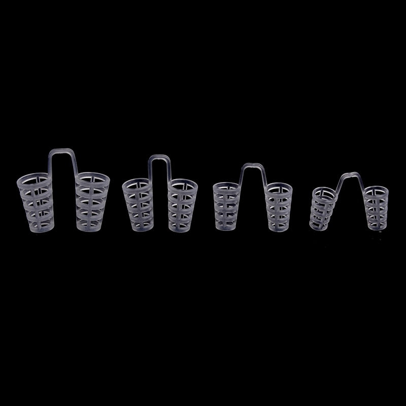 Premium Anti Snoring Silicone Nose Vents - 8pcs Nasal Dilator Set, 4 Sizes & 2 Styles (Hollow & Solid), Comfortable Snoring