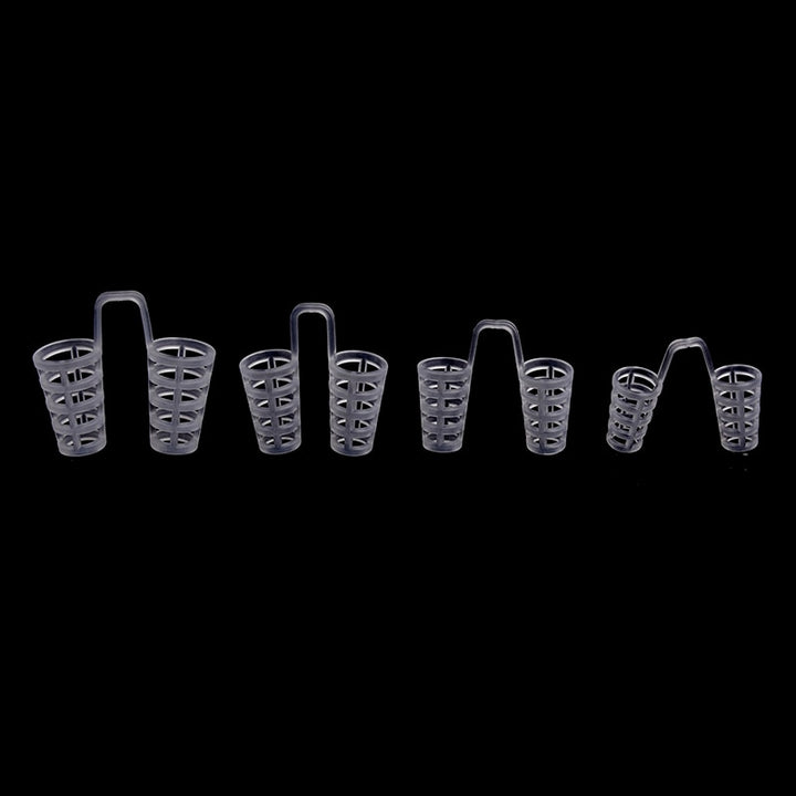 Premium Anti Snoring Silicone Nose Vents - 8pcs Nasal Dilator Set, 4 Sizes & 2 Styles (Hollow & Solid), Comfortable Snoring