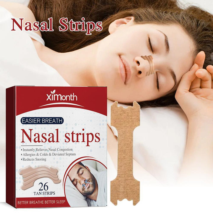 Premium 26Pcs Anti Snoring Nasal Strips for Easy Breathing, Relieves Nasal Congestion, Allergy & Cold Relief, Improves Sleep 