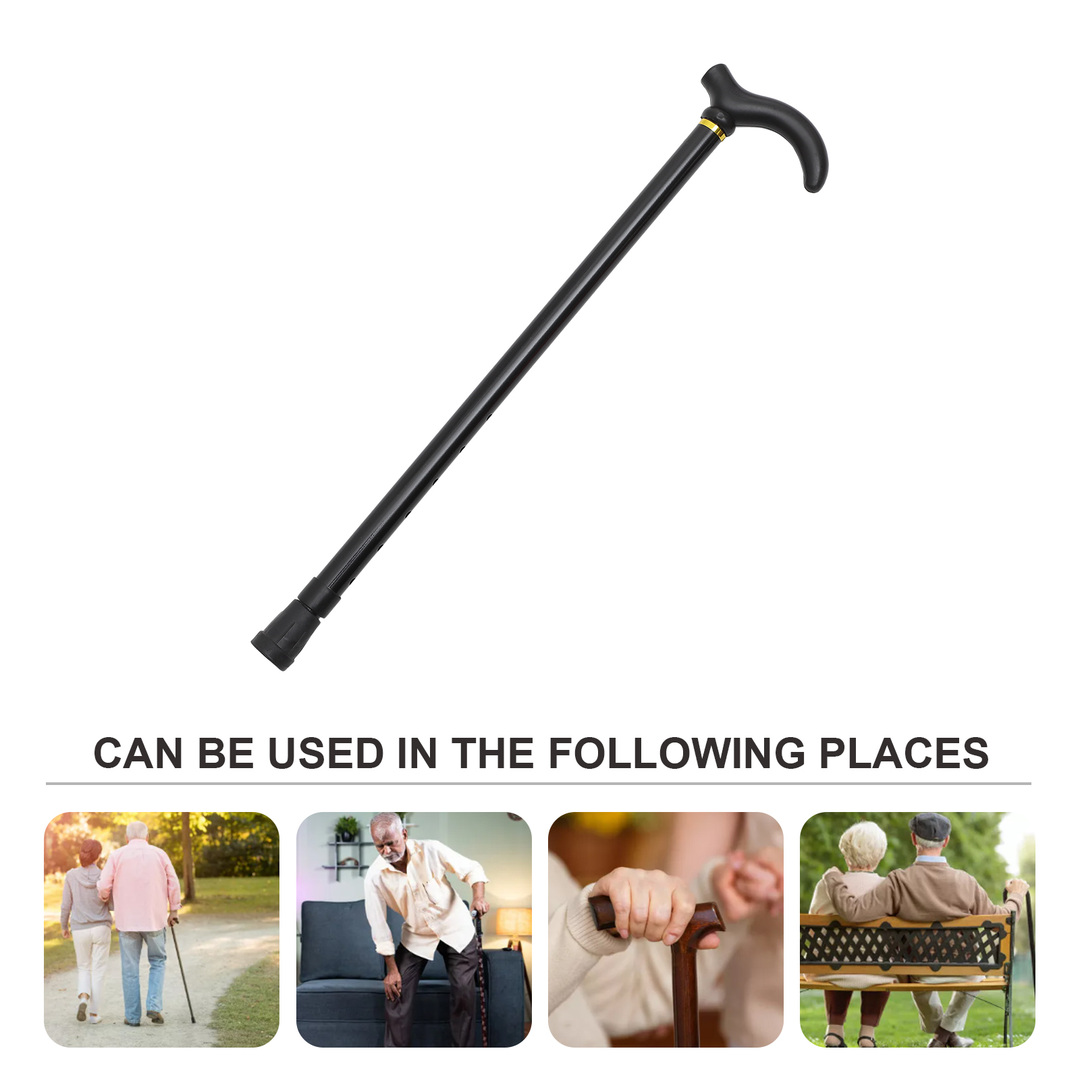 Premium Adjustable Walking Stick Cane – 2-Section Anti-Skid, Anti-Shock Crutch for Seniors, Lightweight Aluminum Alloy, Non-Slip Rubber Base, Adjustable Height 75-90cm for Hiking and Daily Support - StrengthXPhysiotherapy