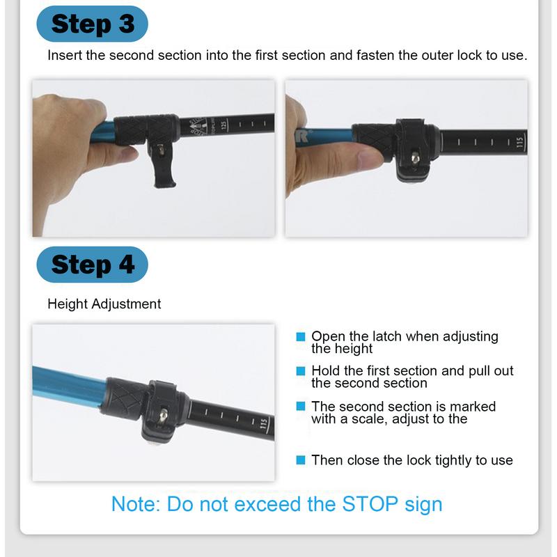 Premium Ultralight Trekking Poles – Adjustable Folding Hiking Walking Sticks, Telescopic Aluminum Poles with EVA Non-Slip 