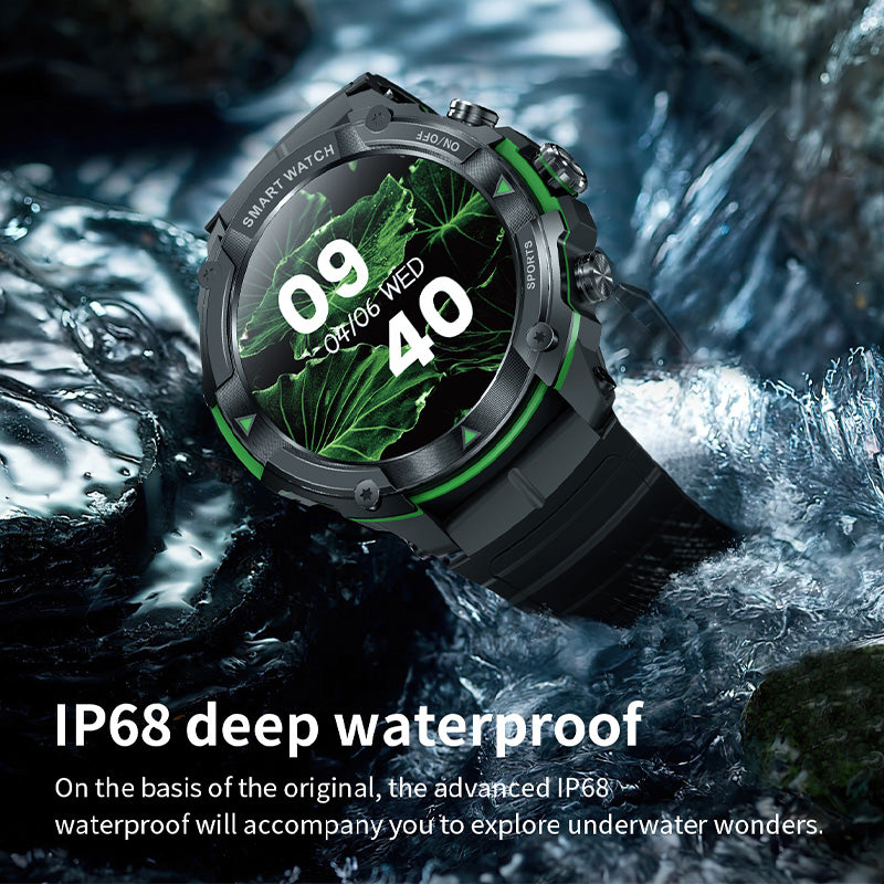 Premium Military-Grade Smartwatch for Men – 1.43'' AMOLED Display, Bluetooth Calling, Waterproof, Fitness Tracker, 420mAh 