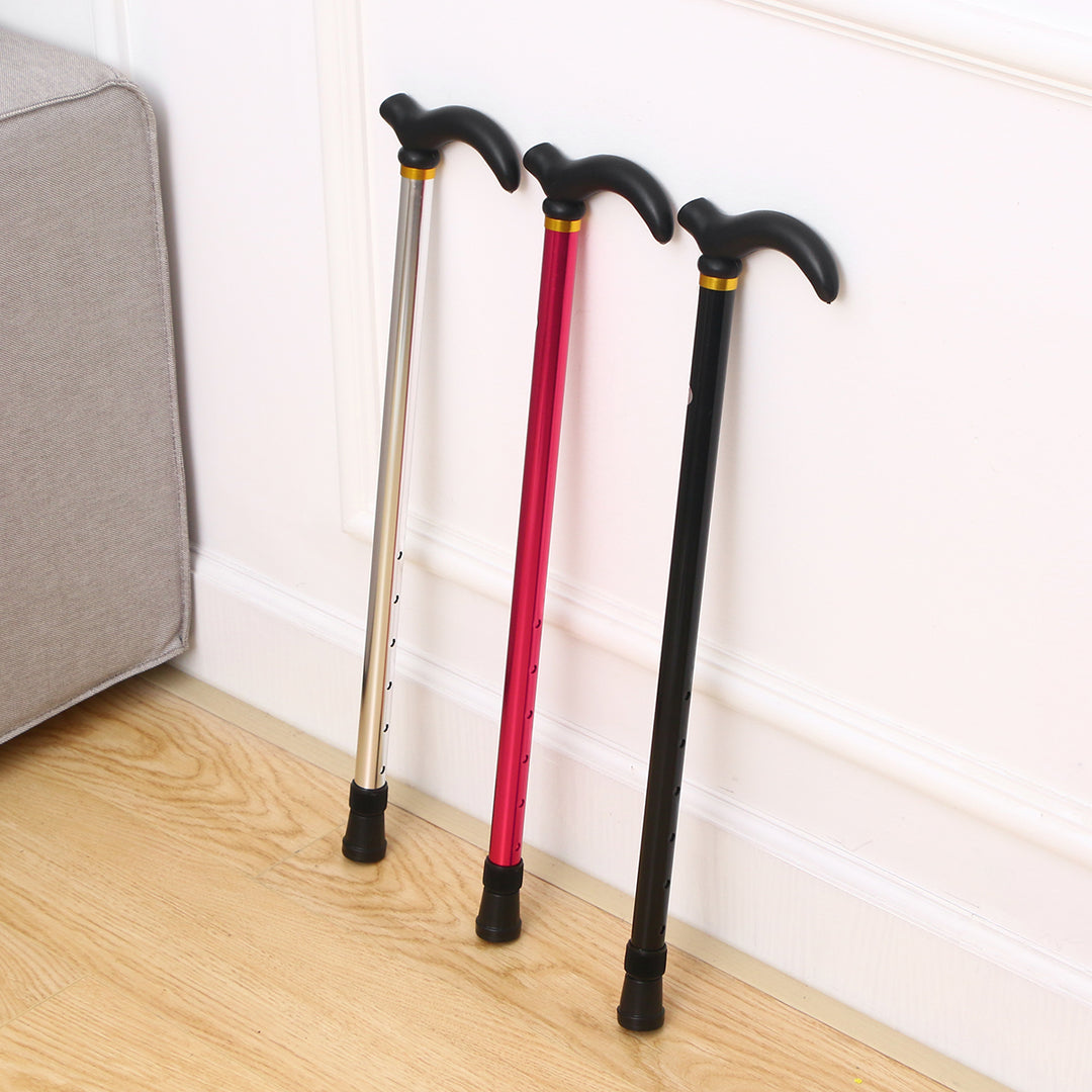 Premium Adjustable Walking Stick Cane – 2-Section Anti-Skid, Anti-Shock Crutch for Seniors, Lightweight Aluminum Alloy, Non-Slip Rubber Base, Adjustable Height 75-90cm for Hiking and Daily Support - StrengthXPhysiotherapy
