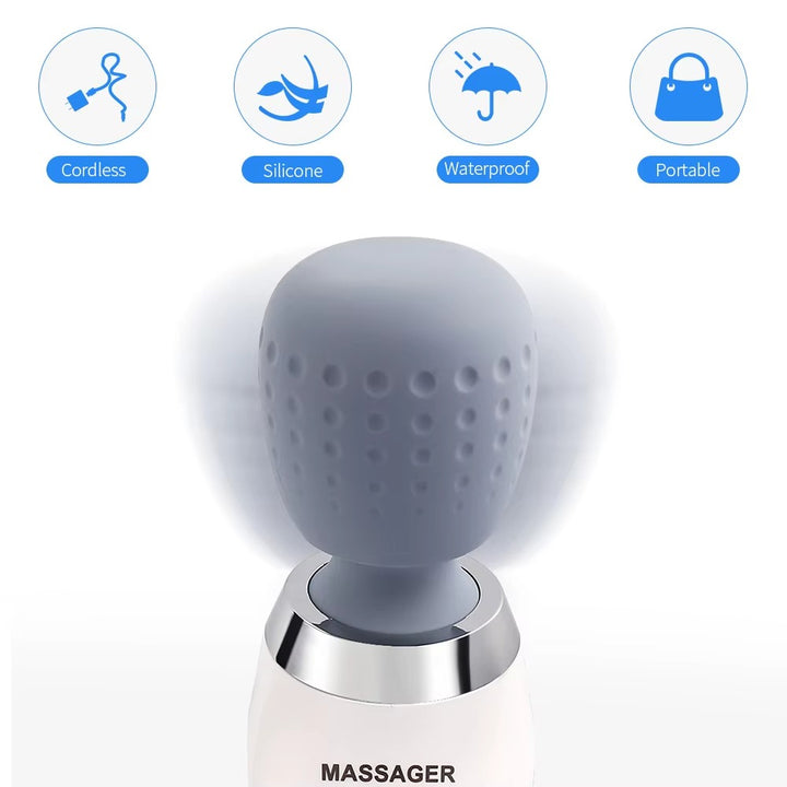 Premium USB Handheld Electric Massager – High Frequency Vibration Wand for Neck, Back, and Muscle Pain Relief, Deep Tissue Massage Machine with 5 Modes, Cordless Design, and Therapeutic Relief - StrengthXPhysiotherapy