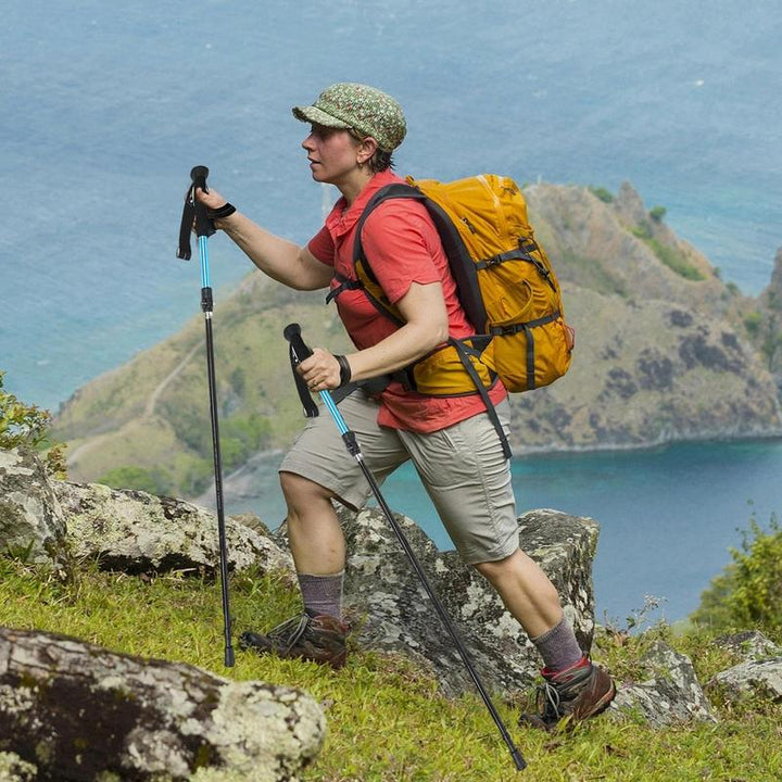 Premium Ultralight Trekking Poles – Adjustable Folding Hiking Walking Sticks, Telescopic Aluminum Poles with EVA Non-Slip 