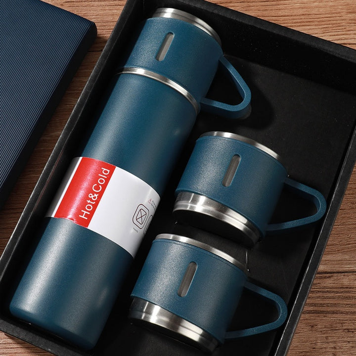 Luxury Stainless Steel Vacuum Flask 500ml - Shimmering Business Style Thermos Bottle, Insulated Hot & Cold Coffee Mug with Portable Carafe, Perfect for Office, Travel, Sports, and Gift Giving - StrengthXPhysiotherapy
