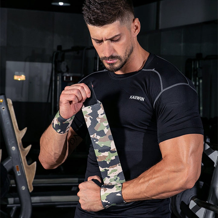 High Quality Sports Wristband for Weightlifting, Fitness & Gym - Adjustable Winding Support Strap for Heavy Lifting, Cross