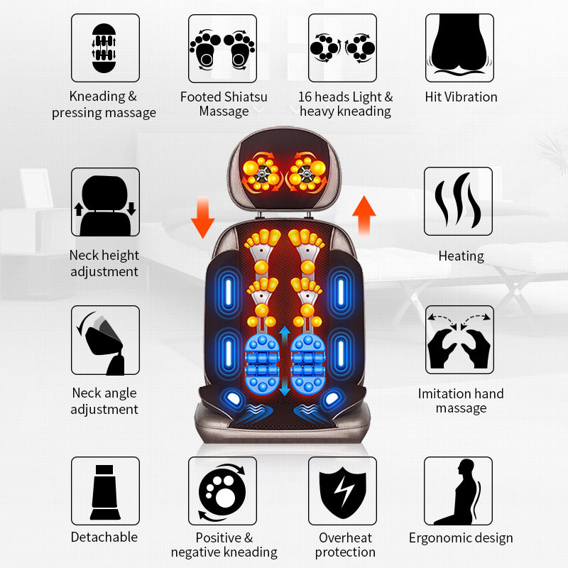 Premium Electric Full Body Massage Chair with Infrared Heating, Deep Kneading, Vibration, and Shiatsu for Neck, Back, Waist,