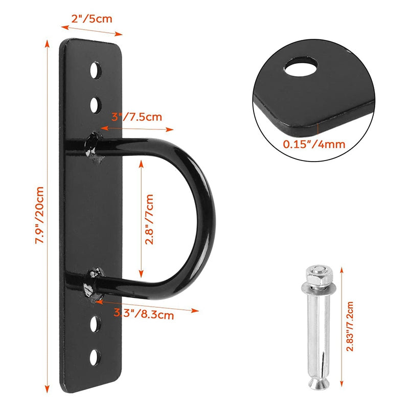 Premium Battle Rope Anchor Kit – Stainless Steel Wall & Ceiling Mount Bracket for Strength Training, Gym, Aerial Hammock & 