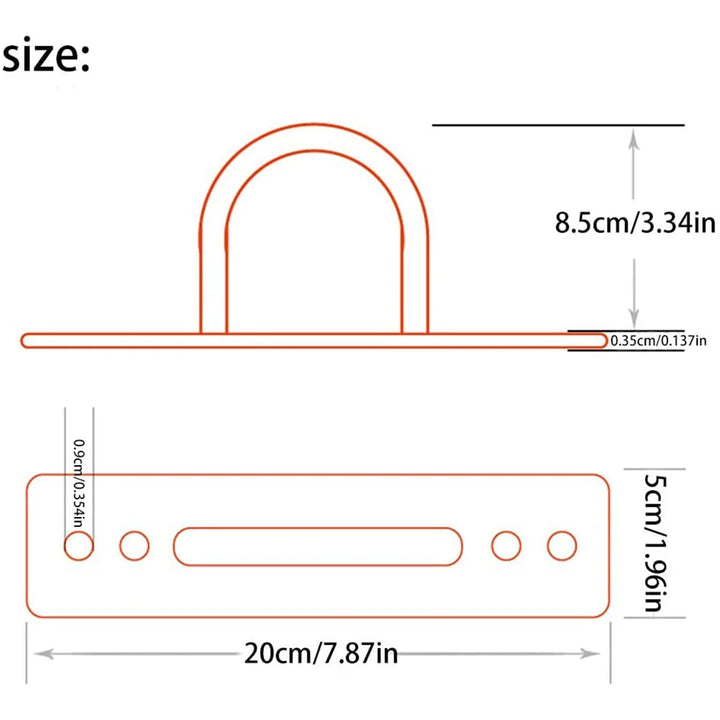 Premium Battle Rope Anchor Kit – Stainless Steel Wall & Ceiling Mount Bracket for Strength Training, Gym, Aerial Hammock & 