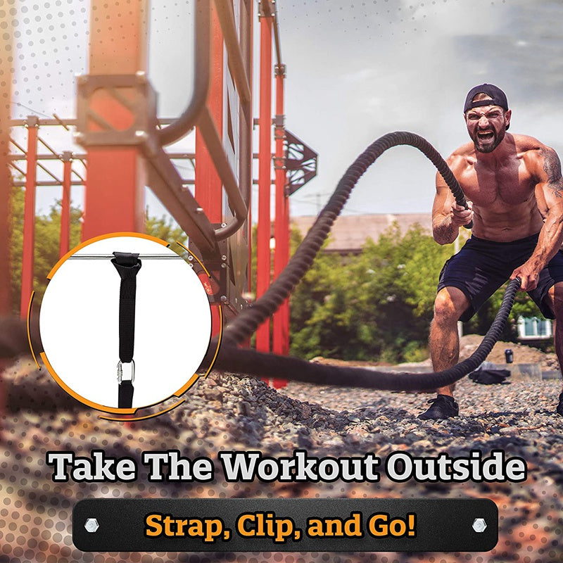 Premium Battle Rope Anchor Kit – Stainless Steel Wall & Ceiling Mount Bracket for Strength Training, Gym, Aerial Hammock & 