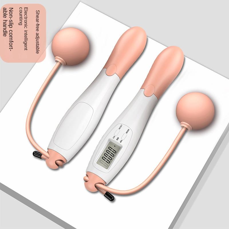 Premium Cordless Electronic Jumping Rope with LCD Screen – Smart Skipping Rope with Calorie & Jump Counter, Digital Timer for