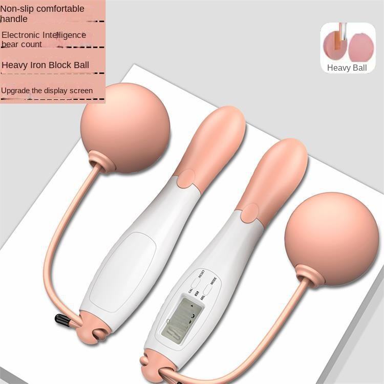 Premium Cordless Electronic Jumping Rope with LCD Screen – Smart Skipping Rope with Calorie & Jump Counter, Digital Timer for