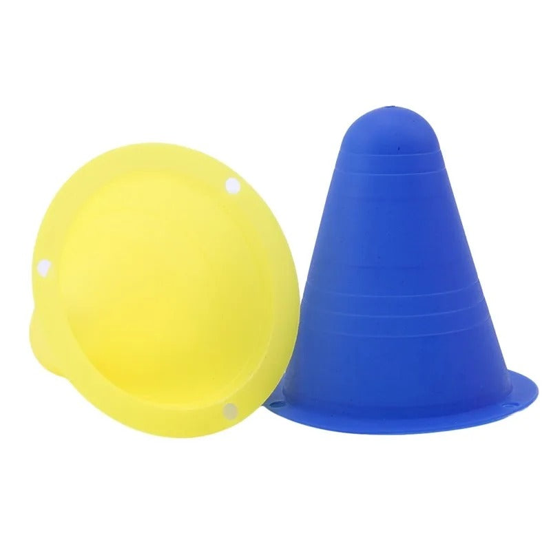 Premium Football Marking Cones – 10 Pcs Slalom Marker Set for Soccer & Roller Skating – Durable PE Material, 7.5cm Diameter, Multiple Colors
