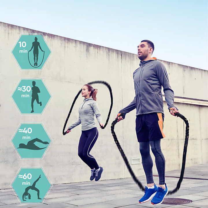 Premium Heavy Boxing Jump Rope – 9.8ft Fitness Battle Rope for Muay Thai & Bodybuilding – Durable Polymer Synthetic Fiber &