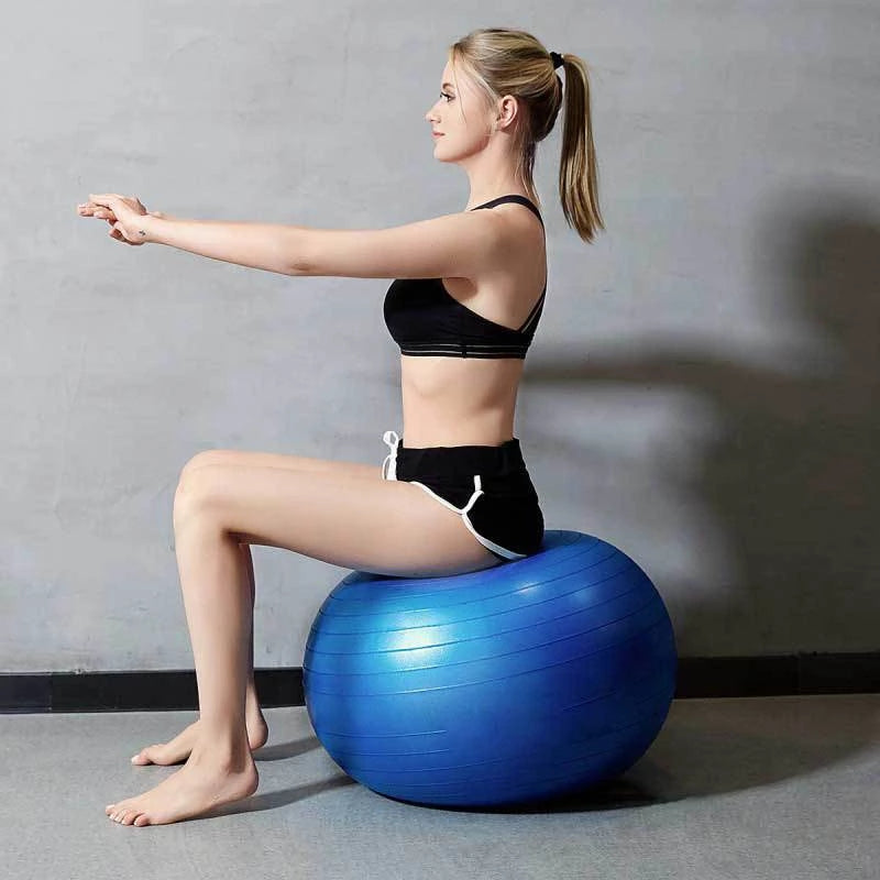 Premium PVC Fitness Yoga Ball for Home Gym & Pilates – Anti-Slip Balance Exercise Ball, Explosion-Proof, Multiple Sizes 