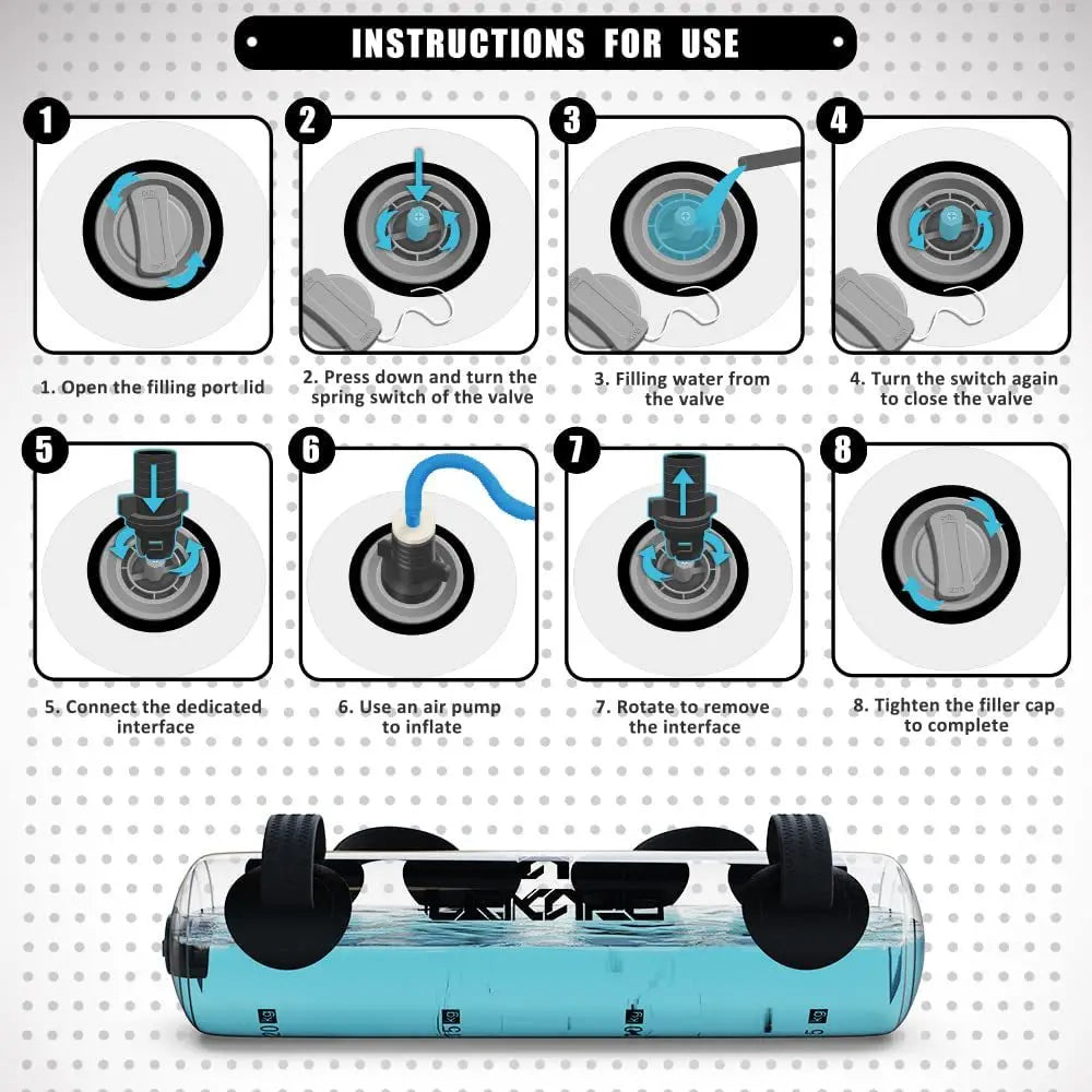 Premium Weight-Bearing Water Bag – Portable Exercise Tool for Home Gym, Weightlifting, Core Strength Training & Bodybuilding 