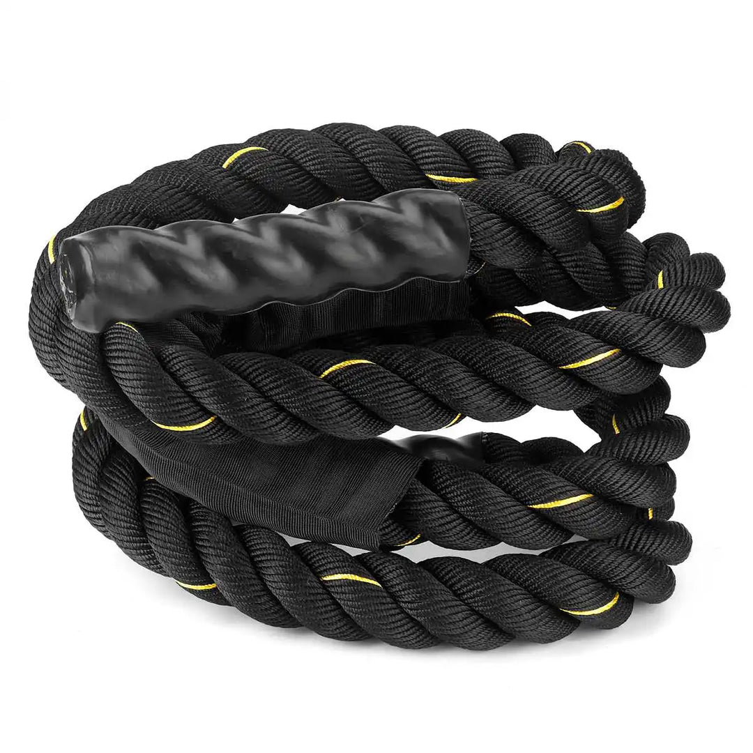 Premium Weighted Jump Rope – 9ft/9.8ft Heavy Skipping Battle Rope for Power & Strength Training – Durable Polyester, Comfort 