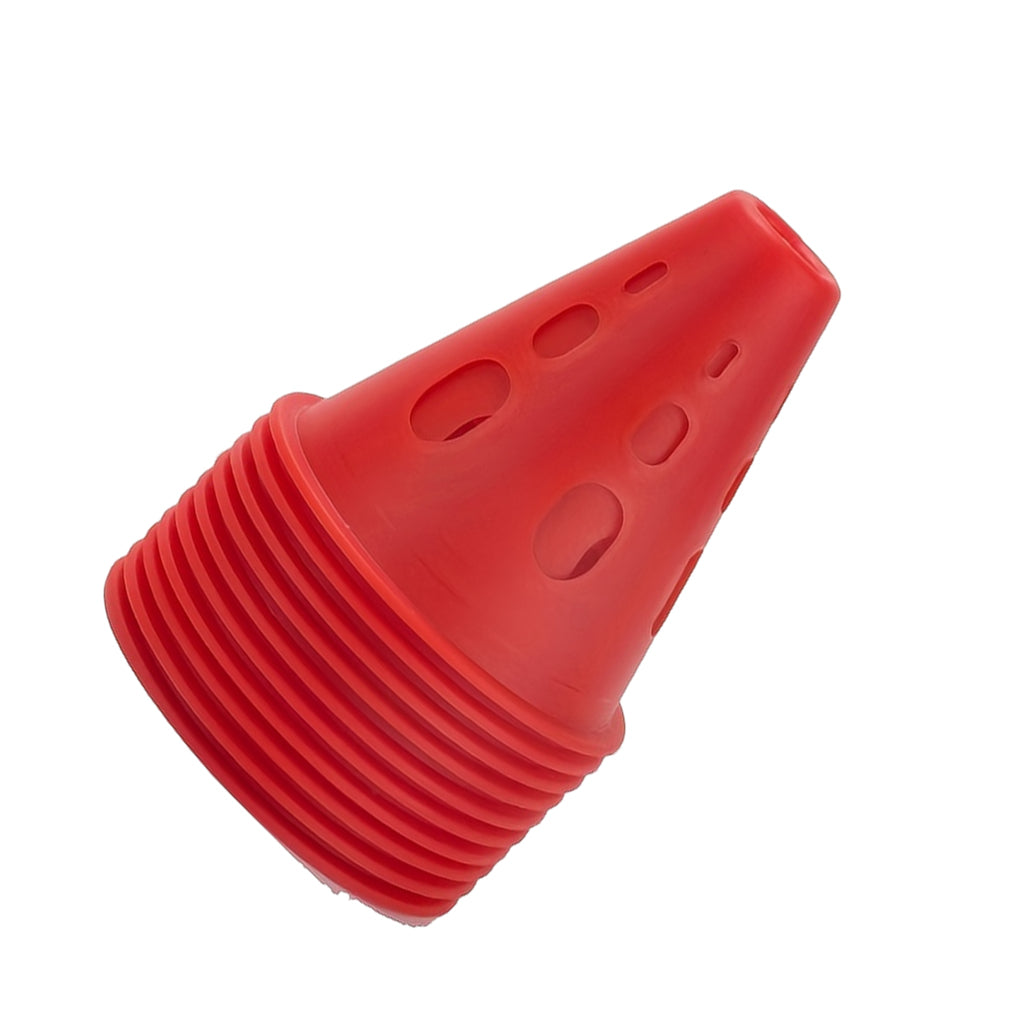 Premium Windproof Agility Marking Cones for Roller Skating & Soccer Training – 10pcs Set with Perforated Design & Storage Bag