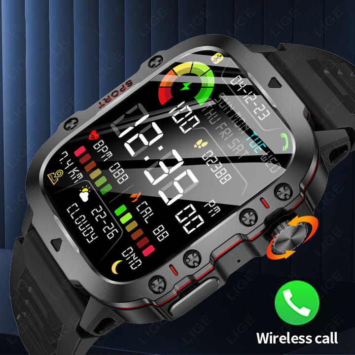 Premium Men's Smartwatch – Full Circle Touch, Bluetooth Call, IP67 Waterproof, Fitness & Health Tracking, 1.3" HD Screen, Multi-Sport Modes - StrengthXPhysiotherapy