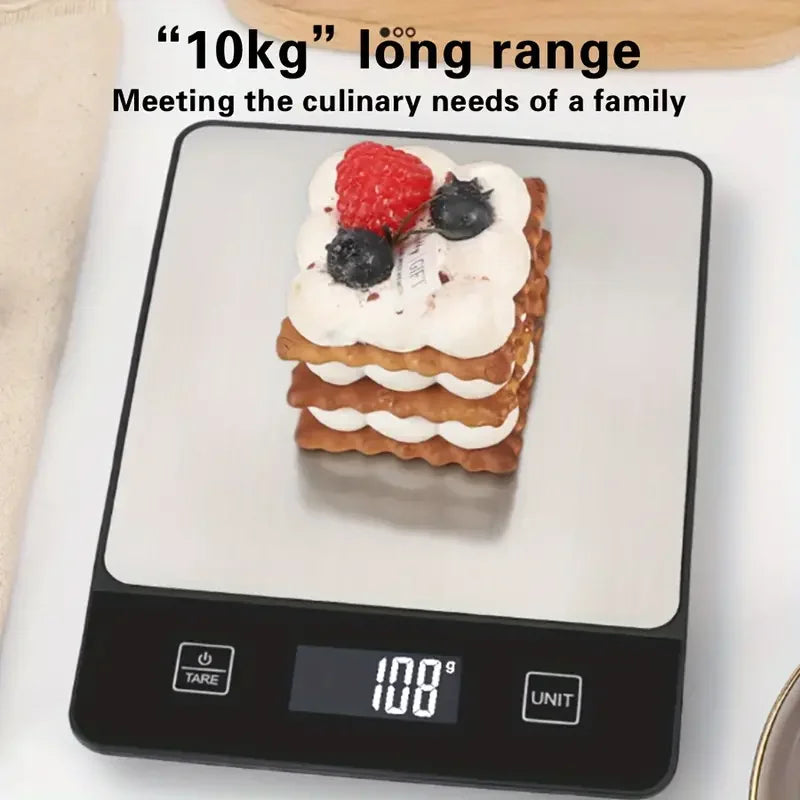 Premium Smart Digital Food Scale 10kg – Nutrition Calculator App, Rechargeable Kitchen Scale for Weight Loss, Baking, and 