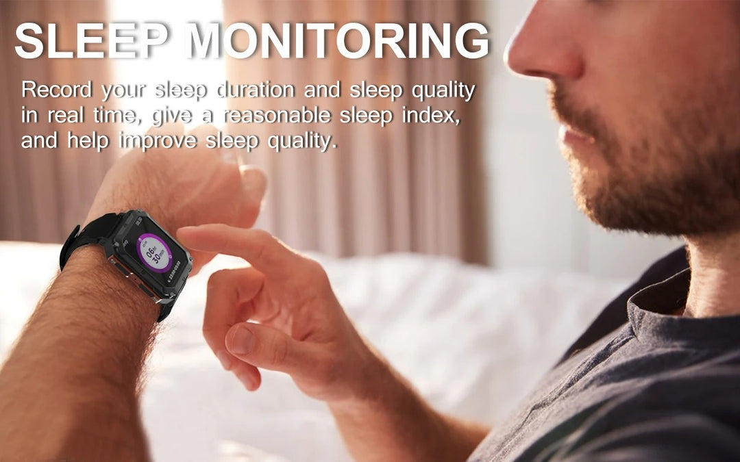 Premium IP68 Waterproof Smartwatch with Bluetooth Calling & 123 Sport Modes - 1.83" HD Display, Heart Rate & Blood Oxygen Monitor, Sleep Tracking, Voice Assistant, Long Battery Life, Compatible with Android & iOS - StrengthXPhysiotherapy