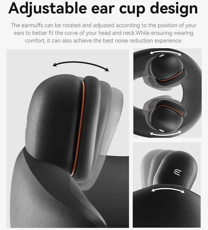 Premium U-Shaped Travel Neck Pillow – Noise Cancelling Memory Foam – Breathable Skin-Friendly Fabric – Detachable Earmuffs for Enhanced Comfort – Portable & Supportive for Travel, Office, and Home - StrengthXPhysiotherapy