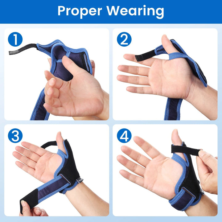 Premium Waterproof Silicone Thumb Brace for Tendonitis, Arthritis & Trigger Finger Pain Relief – Semi-Rigid Splint with Comfortable, Skin-Friendly Thumb Compression Sleeve, Fits Both Hands - StrengthXPhysiotherapy