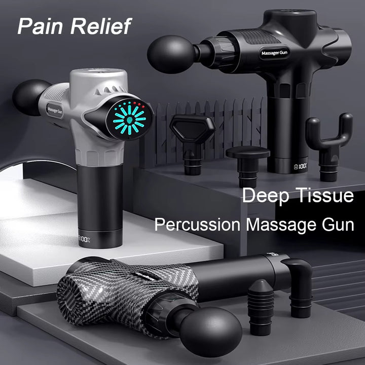 Premium 30-Level Massage Gun – Deep Tissue Muscle Relaxation for Body and Neck, Electric Fitness Equipment with Noise Reduction, Ideal for Men and Women - StrengthXPhysiotherapy