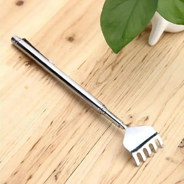 High Quality Telescopic Back Scratcher - Stainless Steel Extendable Back Massager Tool with Hand-Shaped End, Adjustable