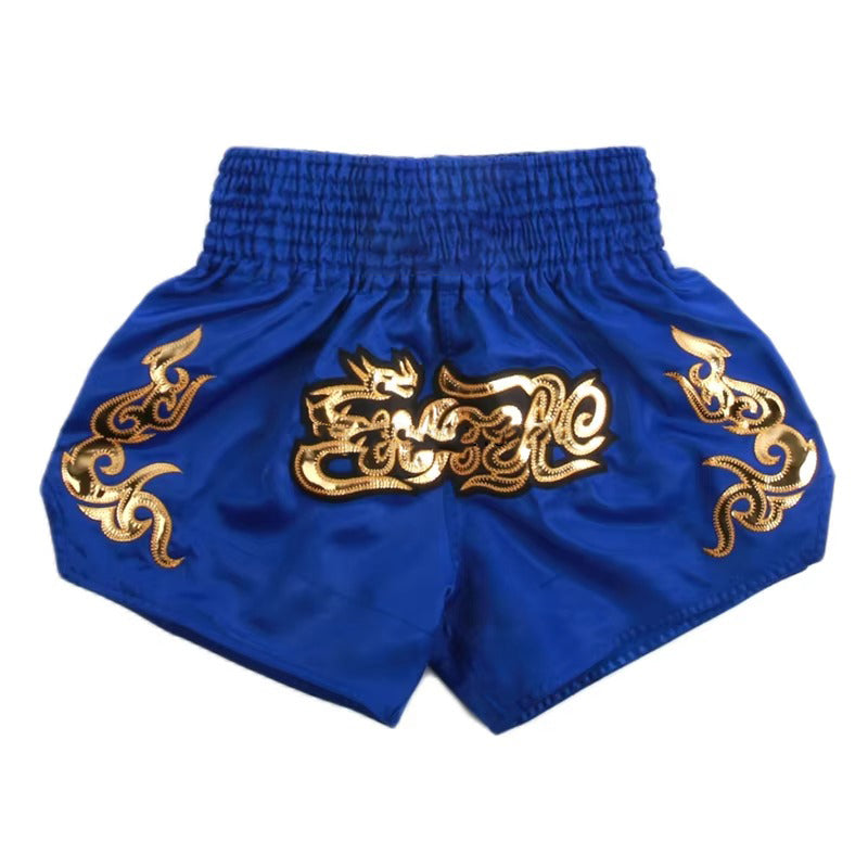 Premium Muay Thai Shorts 2024 – Unisex Boxing & Kickboxing Training Pants with Embroidery, Wide-Leg Design for Men, Women, Kids – Breathable Satin Polyester, Ideal for MMA, Sanda Martial Arts, Gym Workout Gear - StrengthXPhysiotherapy