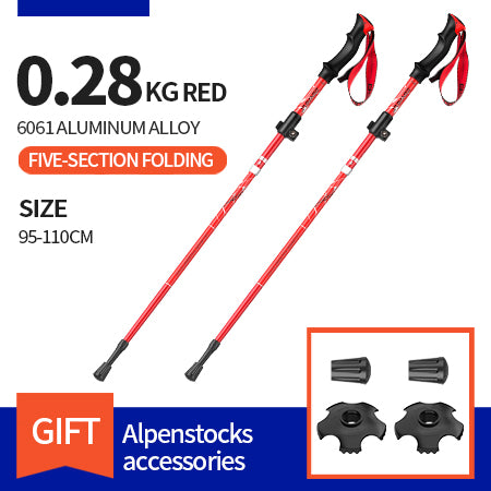 Premium Ultralight Trekking Poles – Adjustable Folding Hiking Walking Sticks, Telescopic Aluminum Poles with EVA Non-Slip 