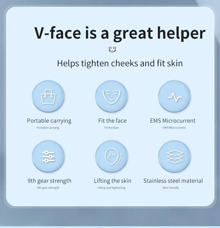 Premium Vibration Chin-Up Facial Lifting Massager – EMS V-Line Beauty Device for Double Chin Removal, Face Shaping, and Skin Firming, Adjustable and Portable with 5-7 Massage Modes - StrengthXPhysiotherapy