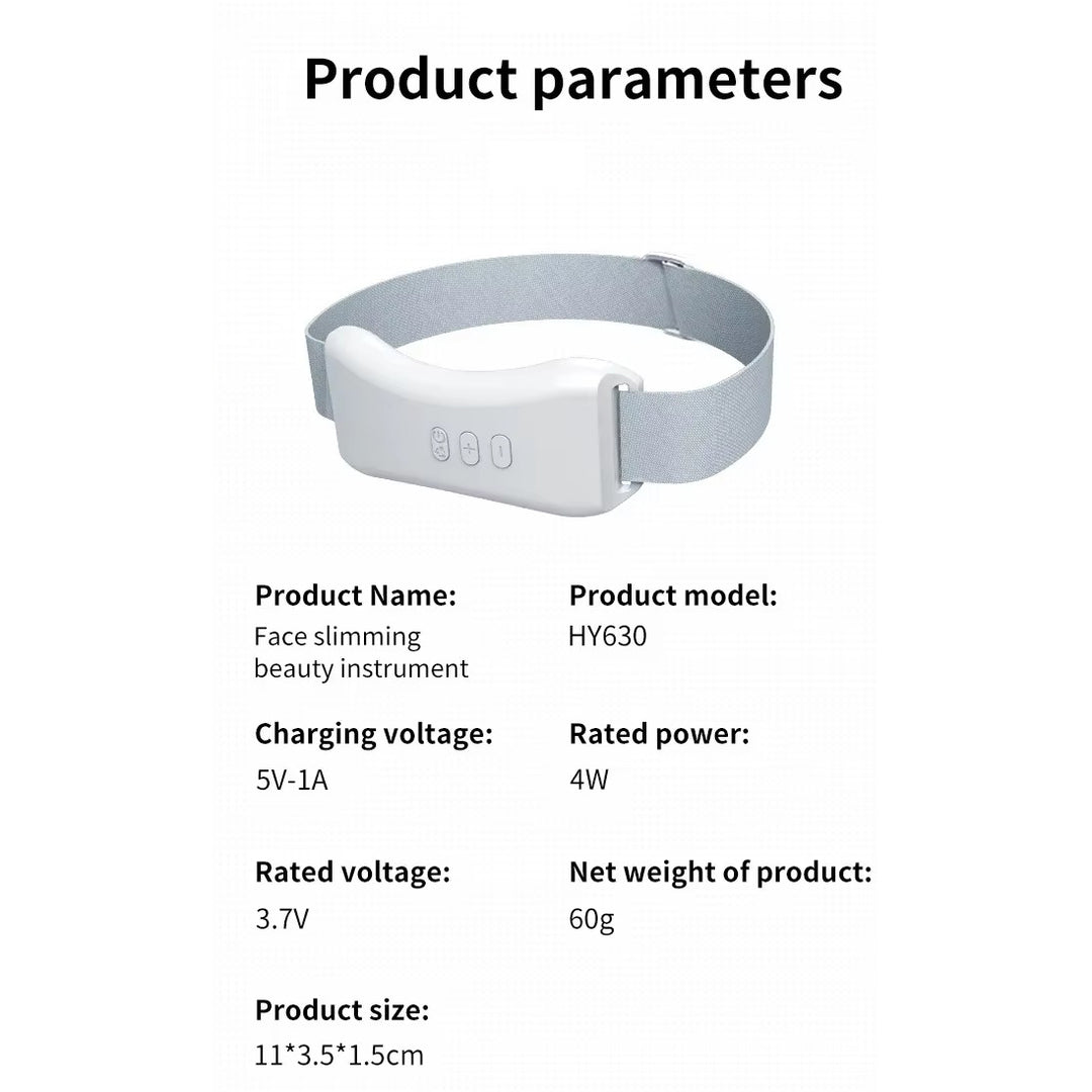 Premium Vibration Chin-Up Facial Lifting Massager – EMS V-Line Beauty Device for Double Chin Removal, Face Shaping, and Skin Firming, Adjustable and Portable with 5-7 Massage Modes - StrengthXPhysiotherapy