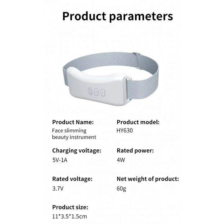 Premium Vibration Chin-Up Facial Lifting Massager – EMS V-Line Beauty Device for Double Chin Removal, Face Shaping, and Skin Firming, Adjustable and Portable with 5-7 Massage Modes - StrengthXPhysiotherapy