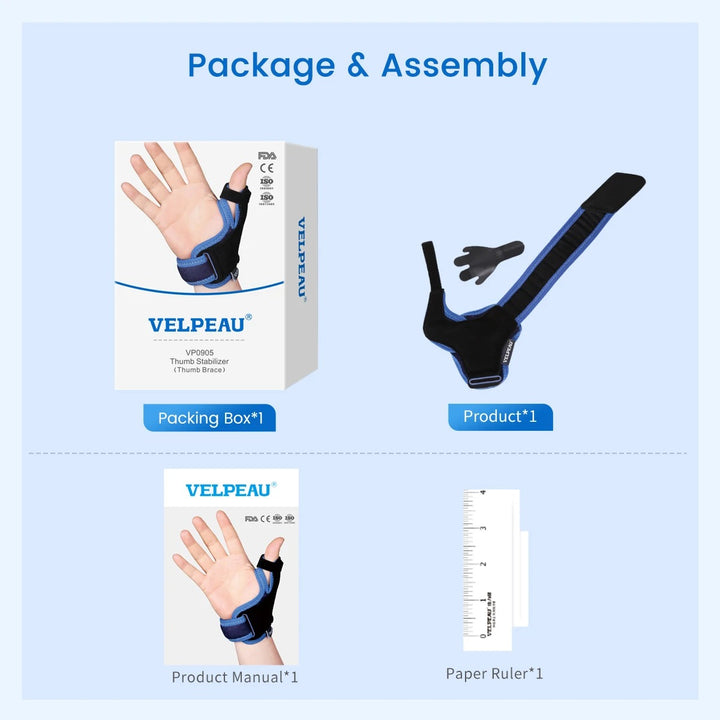 Premium Waterproof Silicone Thumb Brace for Tendonitis, Arthritis & Trigger Finger Pain Relief – Semi-Rigid Splint with Comfortable, Skin-Friendly Thumb Compression Sleeve, Fits Both Hands - StrengthXPhysiotherapy