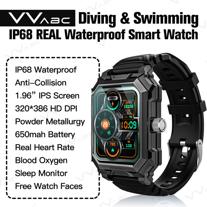 Premium Waterproof Smartwatch for Men & Women – 1.47" AMOLED Display, 70 Sports Modes, Heart Rate & Blood Pressure Monitor,
