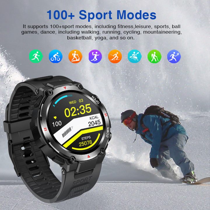 Premium Military-Grade Smartwatch for Men – 1.43'' AMOLED Display, Bluetooth Calling, Waterproof, Fitness Tracker, 420mAh 