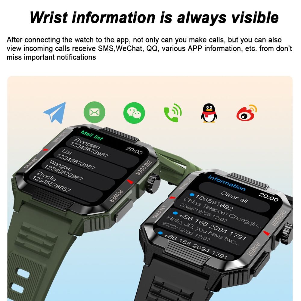 Luxury NFC GPS Smartwatch – 1.99" AMOLED Screen with Bluetooth Calling, 120+ Sports Modes, Weather Data, and Waterproof