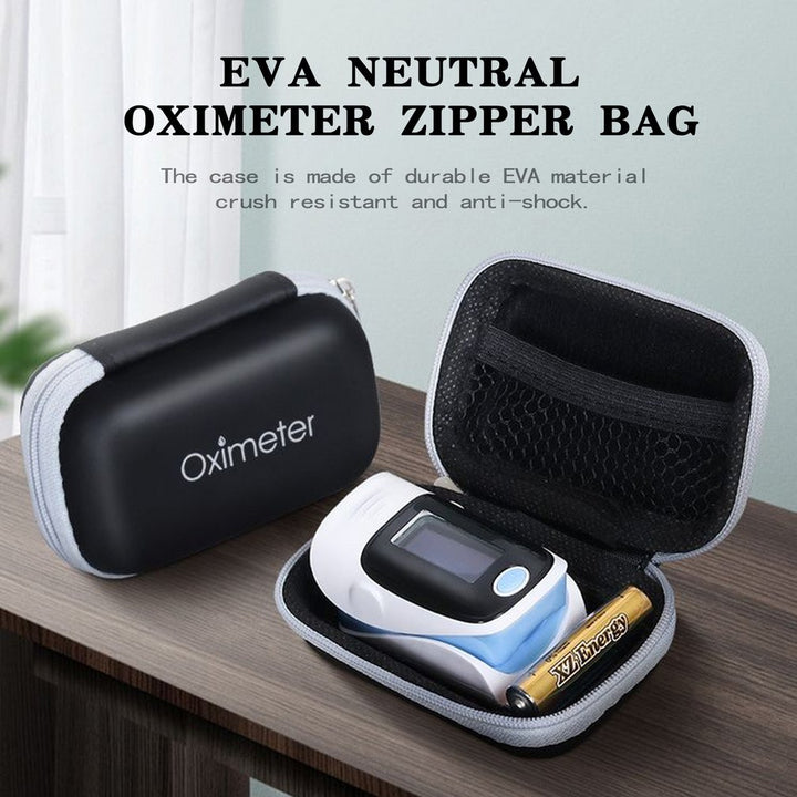 High Quality EVA Pulse Oximeter Carrying Case – Portable Water-Resistant Storage Bag for SpO2 Monitor, Earphones, Data Cable,