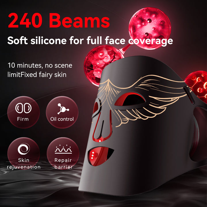 Premium 4 Color LED Light Therapy Mask – Red & Infrared Anti-Aging Silicone Photon Mask, Flexible & Soft Design for Face 